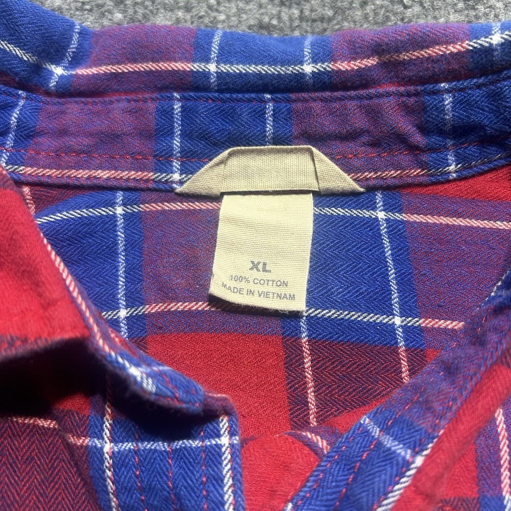 Duluth Trading Button Up Shirt Womens XL Multicolor Long Sleeve Flannel Plaid - Picture 5 of 7